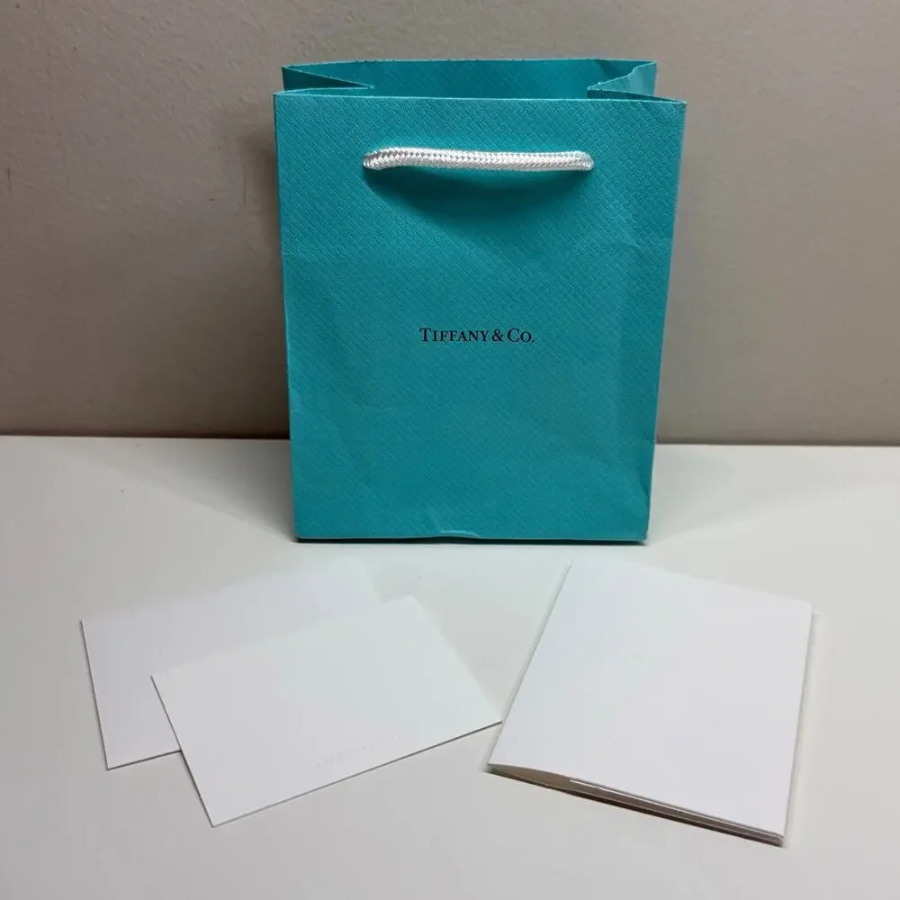 Tiffany & Co. | Gift Bag w/ Card | Mint Green | 6 x 5 x 3 in.